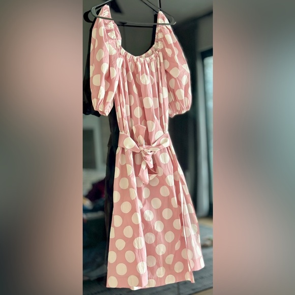 LPA dress. Size XXS (sized down). Polka Dot. Side slit. Pockets. Almost NEW! - Picture 1 of 4